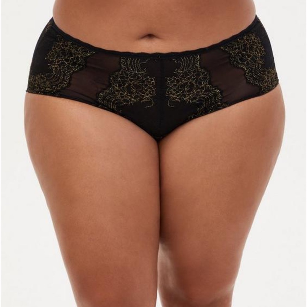 Torrid Strappy Lurex Lace Cheeky Panty